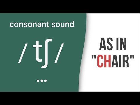 Consonant Sound / tʃ / as in &quot;chair&quot; – American English Pronunciation